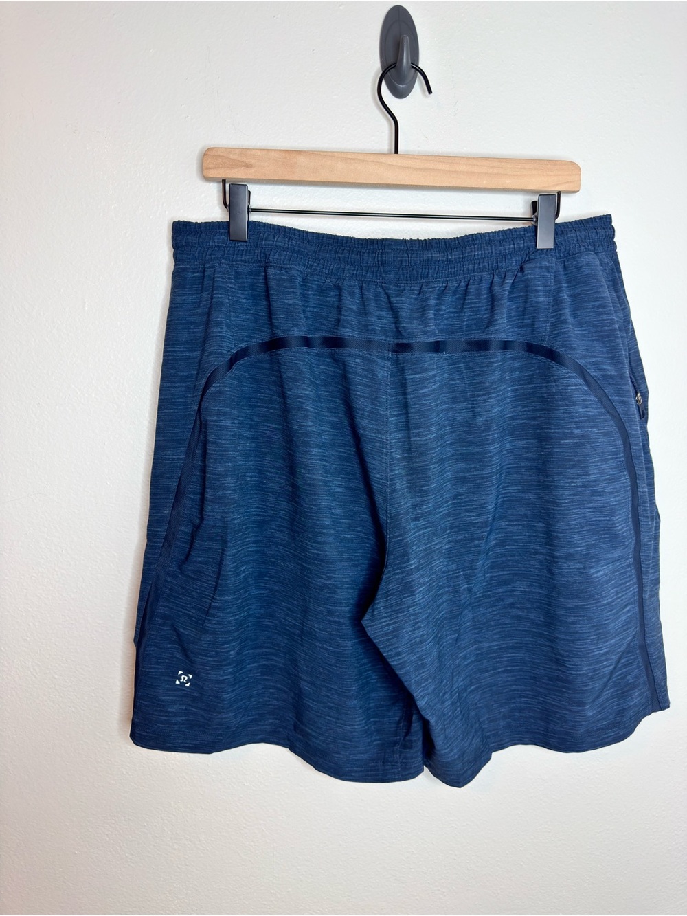 Lululemon Pace Breaker Short Linerless Heather Allover Iron Blue Athletic Shorts - Picture 8 of 10